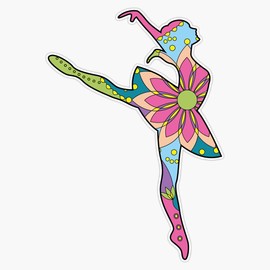 EB Store Ballet Dancer Vinyl Waterproof Sticker Decal Car Laptop Wall Window Bumper Sticker 5'', EBSTORE-STICKERS-354