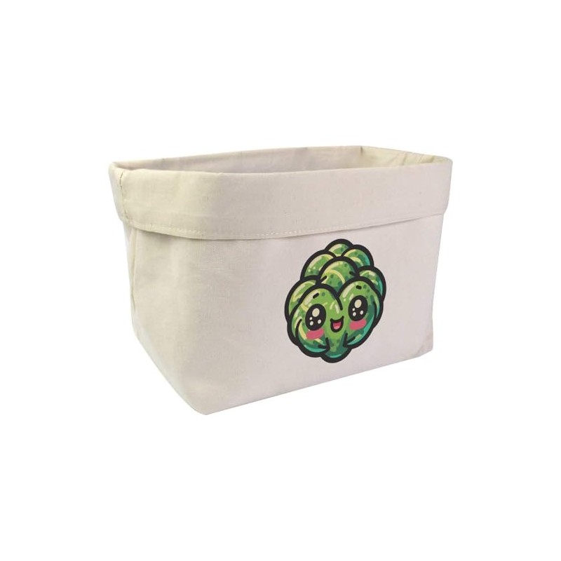 Large 'Cute Kawaii Brussels Sprout' Canvas Organiser/Storage Bag (OR00033375)
