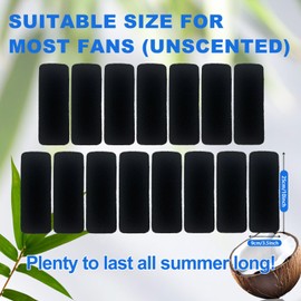 Hlimior 15 Pcs Upgraded Ceiling Fan Filter-100% Activated Coconut Shell Carbon, Ceiling Fan Blade Filter, Air Filter, Universal Unscented Easy Stick Ceiling Fan Air Filter for Home(15 PACK) (15)
