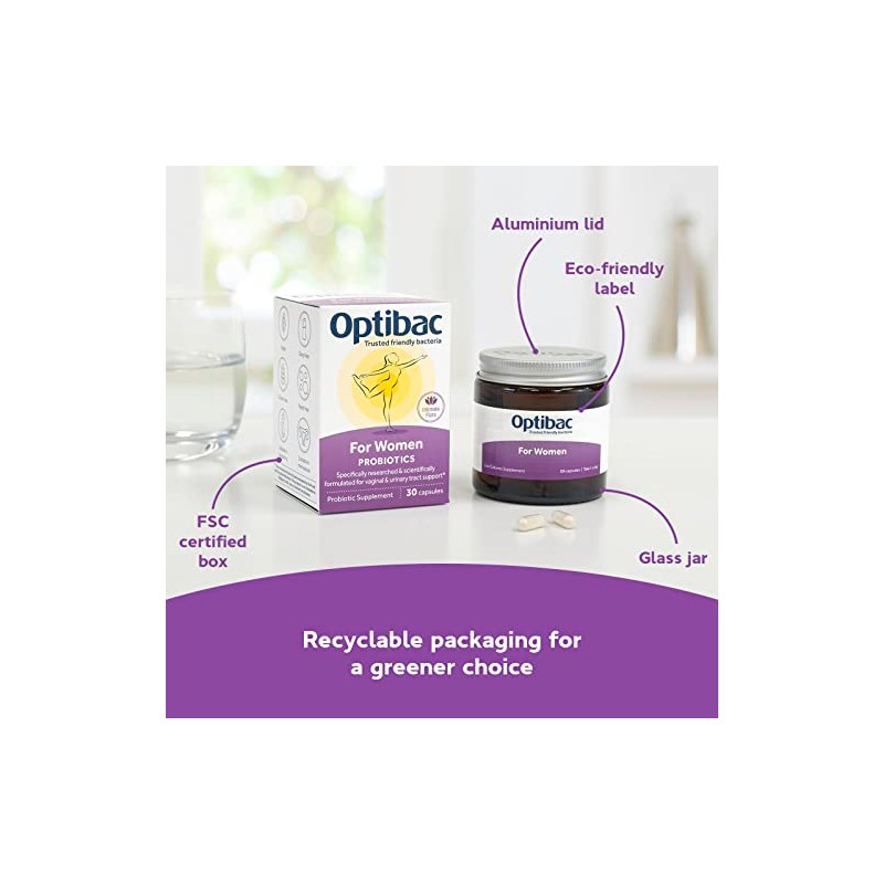 Optibac Probiotics Para mujeres - Suplemento vegano para rea ntima
