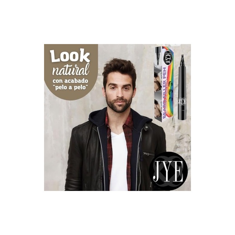 JYE Boligrafo para Barba Edicion PRIDE, Color Negro, barba tupida,