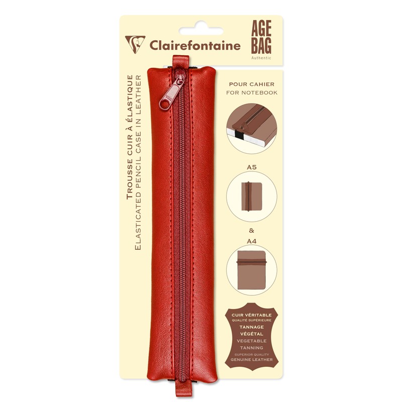 Calligraphe 77038C Age Bag Flat Leather Pencil Case Ideal for