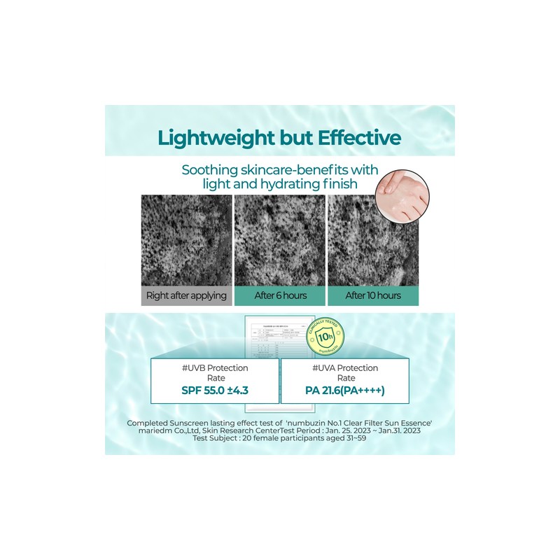 Numbuzin [Numbuzin]No.1 Clear Filter Sun Essence SPF50+ PA++++