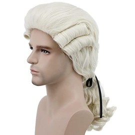 Karlery Women Men Long Wave White Wig Halloween Costume Wig Anime Cosplay Wig