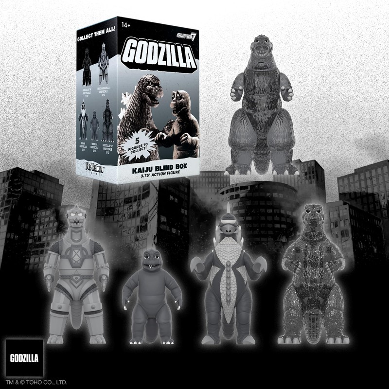 Super7 Toho Godzilla Blind Box Flat - (12 Pack) 3.75"