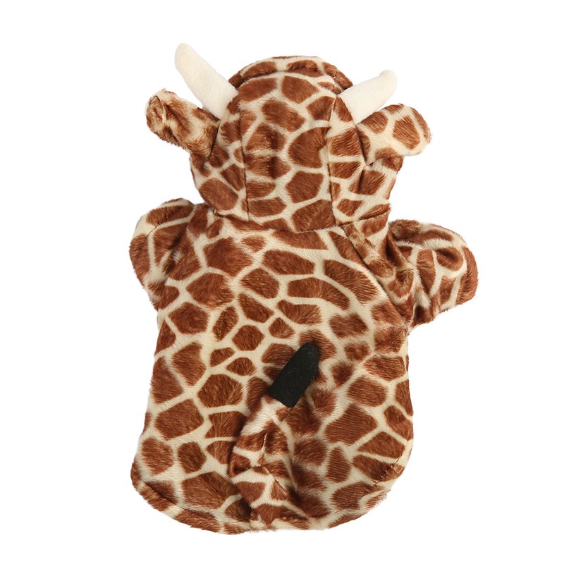 Dog Hoodie Winter Jacket Cute Fun Giraffe Design Warm Puppy