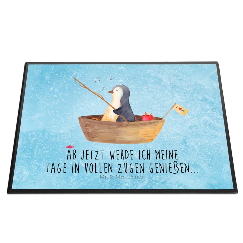 Mr. & Mrs. Panda Desk Mat Penguin Fishing Boat Gift