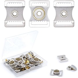 10 Pack Sports Helmets Buckle Stainless Steel Snap Chin Strap Buckle Helmet Repair Kit for Youth Football Baseball Hockey Sports