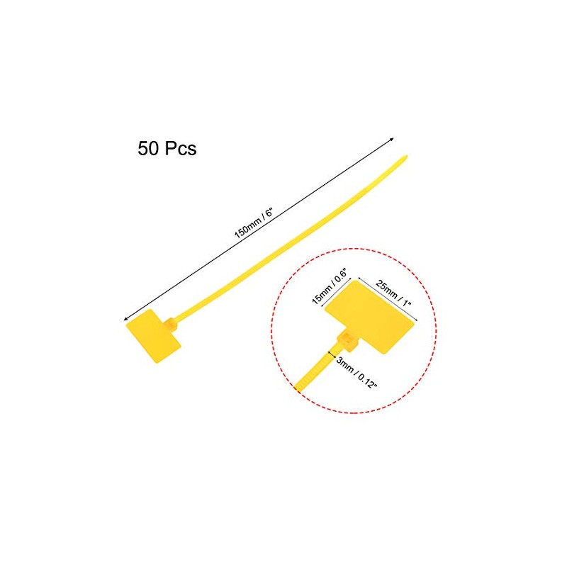 uxcell Cable Zip Ties 6 Inch Label Tag Mark Self-Locking