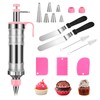 Icing Decoration Gun Set, Stainless Steel Dessert Decorating Syringe Set,