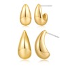 LILIE&WHITE Gold Teardrop Earrings Set, Hypoallergenic & Tarnish-Resistant, 14K Gold-Plated