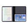 4 x ID Card Holder (Black, 4 Compartments) Red Blue