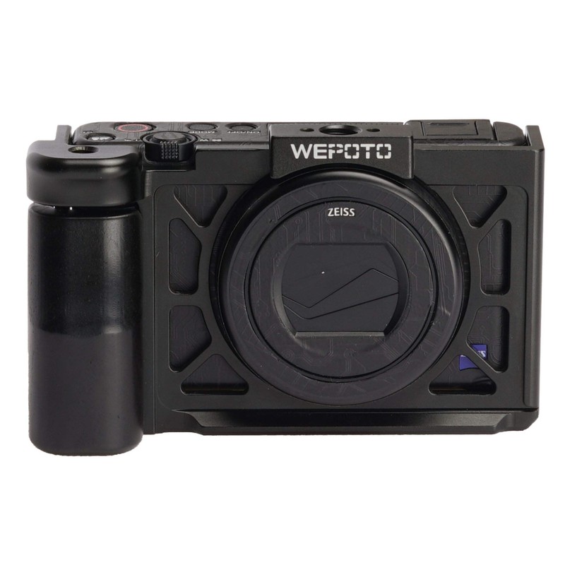 WEPOTO GP-ZV-1 Cage Hand Grip Metal Ebony Wood for Sony