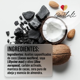 Gatlali Ga Tlali Jabón Natural Carbón Activado 115g | Ideal para Afeitado Masculino | Espuma Rica y Cremosa | Limpieza Profunda para Todo Tipo de Piel | Sin Aditivos Químicos