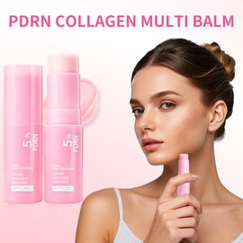 Barra de reparación multiacción de colágeno rosa: una crema hidratante facial multiusos que contiene ácido hialurónico, retinol y péptidos, adecuado p