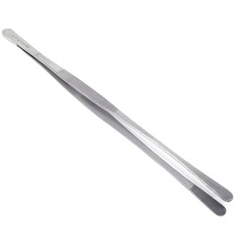 A2Z Kitchen Tweezers Tongs, Stainless Steel Food Tongs Chef Tweezers for Cooking, Plating, BBQ, Pasta - Precision Serrated Food serving Tongs - 12 Inch Wide-Tipped Cooking Tweezers