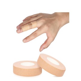 2 Rolls Nude Breathable Finger Tape, 2.5cm x 5 Yard Nude Athletic Tape Sport Tape, Medical Tape, Foot Tape for Rock Climbing, Grappling, Basketball,for Outdoor Sports