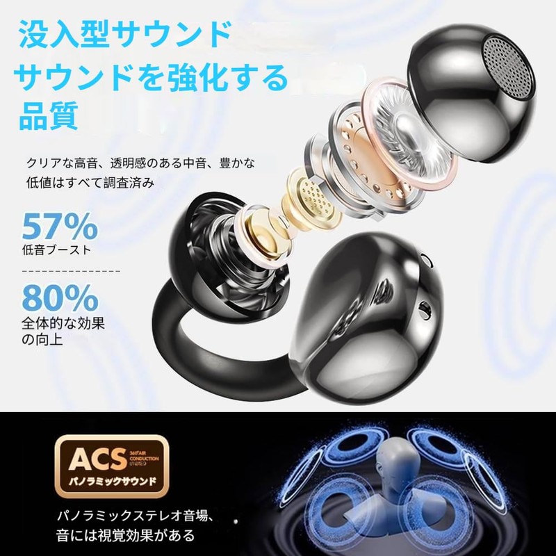【2025 New Model】 Ear Clip Wireless Earbuds Open Ear Bluetooth
