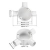 sourcing map 2Pcs PVC Conduit Box Junction Box 3 Way