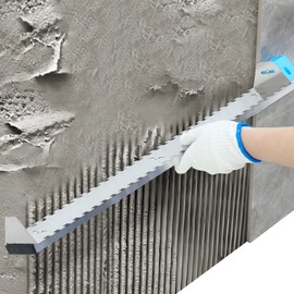 Mxmoonfree Tile Tools Wall Tile Leveling Tool Wall Tile Trowel 2/5" x 2/5" Square Notch Trowel 24in, Perfect for Large Wall Tiles Tiling Masonry Hand Trowel