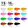 artme Acrylic Paint Set, 15 Unique Colors (16oz/473ml) Large Bulk