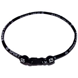 Sport Ropes Single Titanium Necklace (Black, 22")
