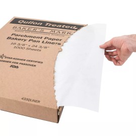 Baker's Mark 1000 16" x 24" Full Size Quilon Coated Parchment Paper Pan Liner Baking Sheets