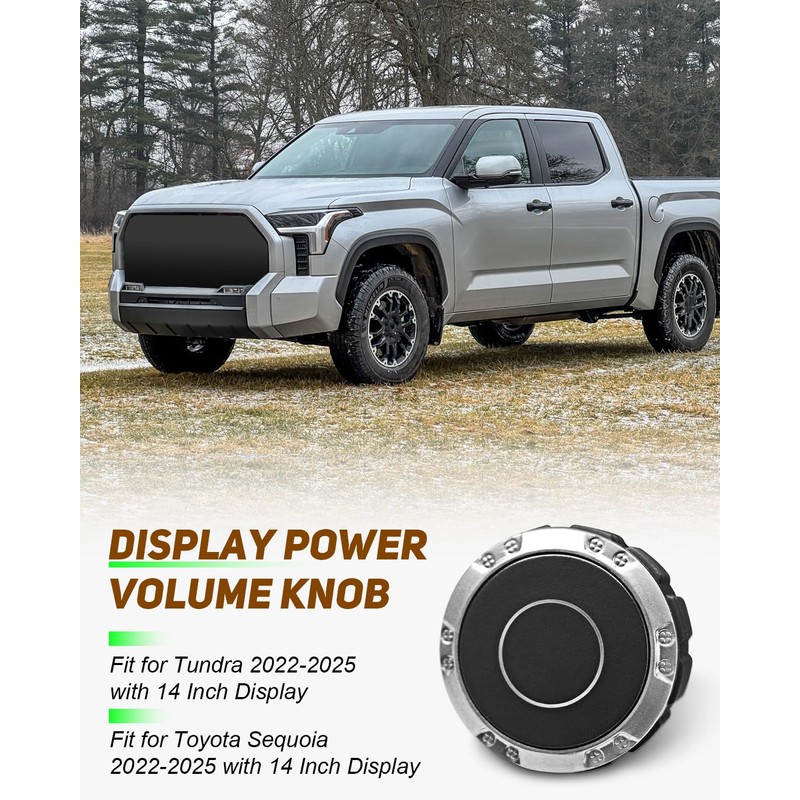 Display Power Volume knob Switch Fit for Toyota Tundra Sequoia