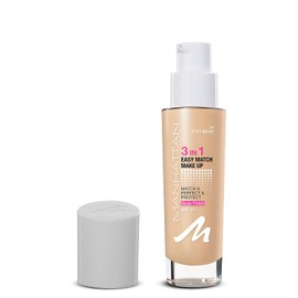Manhattan 3-in-1 Easy Match Make-Up, Liquid Foundation for Light Skin with SPF 20, Soft Beige 34 Colour, 1 x 30 ml