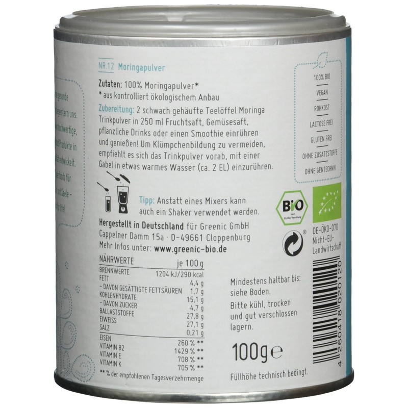 Greenic Moringa Superfood Drinking Powder 100 g