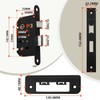 Bwintech 1 PCS Matt Black Bathroom Lock 75mm (3 Inch)