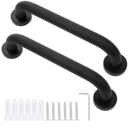 ASelected 2 Pack Grab Rails Bath Shower 12 Inch (30cm) Safety Support - Black