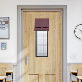 Vatge Narrow Door Curtain Front Door Window Covering Thermal Insulated Blackout Short Window Blinds for Classroom and Office for Privacy, 1 Panel, W8 x L36, Nostalgia Rose