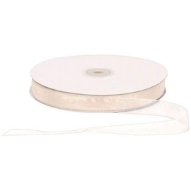 Offray Berwick LLC 795833 Berwick Simply Sheer Asiana Ribbon - 5/8" W X 100 yd - Antique White Ribbon