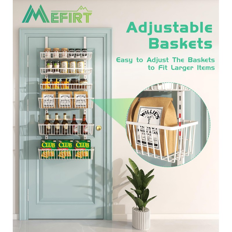 Mefirt Over The Door Pantry Organizer, Pantry Organization and Storage,