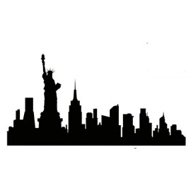 CMI New York City Skyline Decal Sticker | 8.5-Inches by 4.4-Inches | Premium