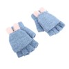 USB Heated Knitted Flap Gloves Half Finger 5V Winter Heating