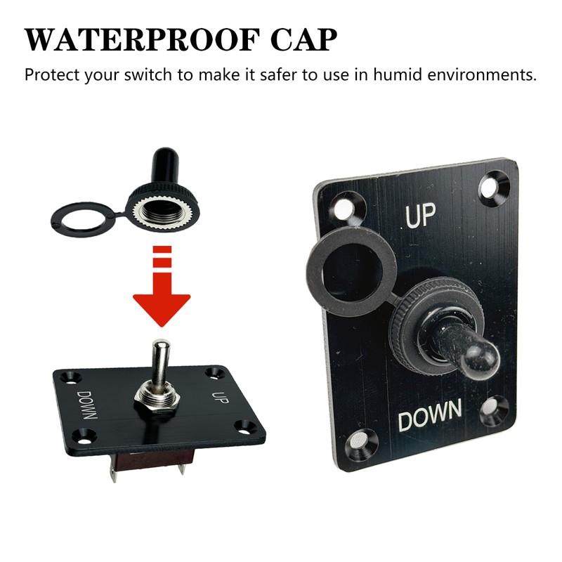 Momentary Toggle Switch, SPDT 3 Pin (ON)-Off-(ON) Toggle Switch, 12V