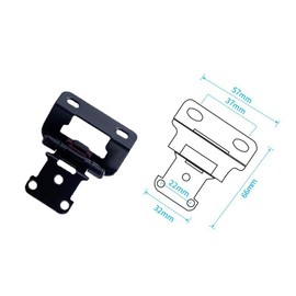 10 Pack Semi-Overlay 1/2 Inch Self-Closing Cabinet Hinges,Half Wrap-Around Kitchen Cabinet Door Hinges, Face Frame Cabinet Hinges for Kitchen, Bathroom, Bedroom, and Office Furniture-Black
