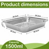 M1SS 100 Pcs X Square Aluminium Foil Trays with Lids