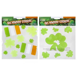 St Patrick's Day Gel Window Stickers 22 Piece - Happy St Patrick's Day Saints Days 5414