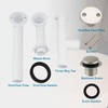 Tubular Bath Tub Drain Kit 1-1/2" with Brushed Tip-Toe Bathtub