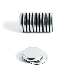 U Brands High Energy Brushed Metal Magnets for Glass Dry Erase Boards, 1.25”, Silver, 12-Count (2911U00-12)