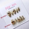Bling Gra Handmade Nail Tips - Silver Design 1 /