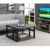 Convenience Concepts Monterey Square Coffee Table, Weathered Gray / Black