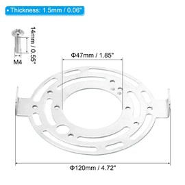 PATIKIL 120mm (4.72") Universal Light Fixture Mounting Bracket Kit, 3set Light Crossbar Round Ceiling Plate for Wall Light, Close to Ceiling Light, Chandelier