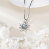 ONEFINITY Sun Necklace 925 Sterling Silver Labradorite Pendant Sun Jewelry
