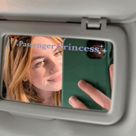3x Passenger Princess Rearview Mirror Decal, Holographic Car Decals For Women,Girl Car Decal Gifts,Car Window Decal,Car Mirror Sticker,Car Window Decal, Vinyl Stickers