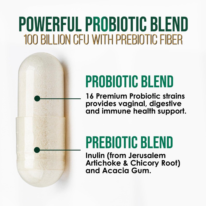 Probiotics for Women's Digestive Health - 100 Billion CFU, 16