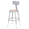 (2 Pack) OEF Furnishings Height Adjustable Grey Shop Stool With